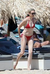 Stephanie Pratt in a Red Bikini in Mykonos 06/27/2022