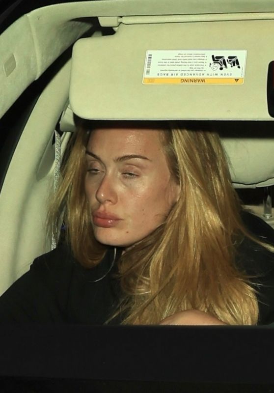Adele Makeup Free in Beverly Hills 07/06/2022