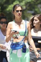 Alessandra Ambrosio in Workout Outfit in Brentwood 07/18/2022