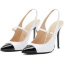 Alessandra Rich Two-Tone Slingback Pumps