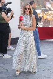 Amanda Holden in a Floral Dress at Heart Radio in London 07/05/2022