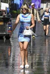 Ashley Roberts in a Blue Mini-Dress - Out in London 07/18/2022
