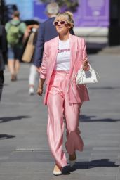 Ashley Roberts in a Pink Trouser Suit   London 07 08 2022   - 1