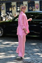 Ashley Roberts in a Pink Trouser Suit   London 07 08 2022   - 5