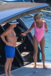 Caroline Stanbury in a Pink Swimsuit   Mykonos 06 29 2022   - 16