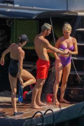 Caroline Stanbury in a Purple Bikini - Mykonos 07/01/2022