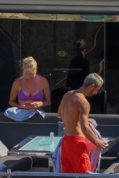 Caroline Stanbury in a Purple Bikini - Mykonos 07/01/2022