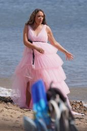 Charlotte Crosby - Filming BBC Reality TV Show on a Beach in Sunderland 07/08/2022
