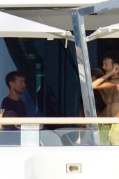 Cindy Bruna on a Yacht in St-Tropez 07/16/2022