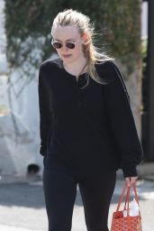 Dakota Fanning Carries Her Goyard Personalized Tote With Her Initials 07/25/2022