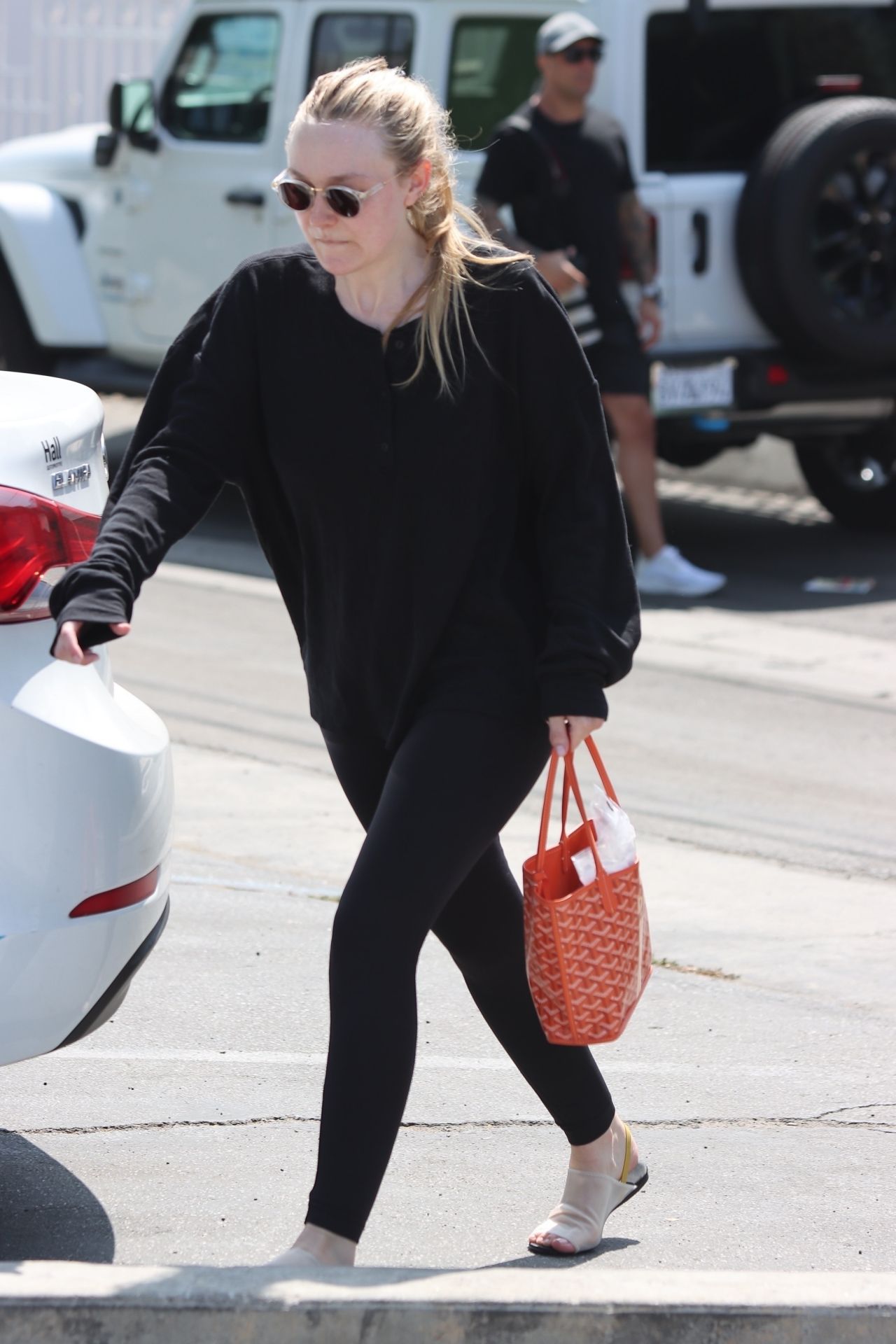 Dakota Fanning Carries Her Goyard Personalized Tote With Her Initials  07/25/2022 • CelebMafia