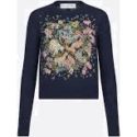 Dior Chez Moi Constellation Intarsia Knit Sweater in Navy