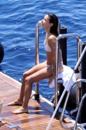 Eva Longoria in a White Bikini in Capri 07/11/2022