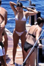 Eva Longoria in a White Bikini in Capri 07/11/2022
