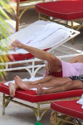 Heidi Klum and Tom Kaulitz at the Pool in Miami Beach 07/18/2022