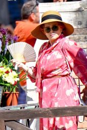 Helena Bonham Carter - Filming ITV Series "Nolly" in Venice 07/19/2022