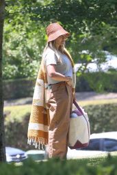 Hilary Duff at a Park in Studio City 07/14/2022
