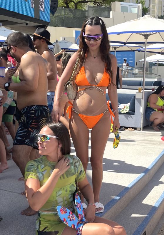 Iva Kovacevic in Orange Bikini in Las Vegas 07/18/2022