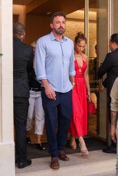 Jennifer Lopez and Ben Affleck - Leaving a Dior Store in Paris 07/24/2022