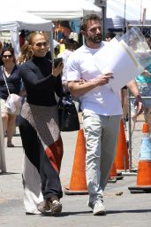 Jennifer Lopez and Ben Affleck - Shopping at Melrose Trading Post in LA 07/03/2022