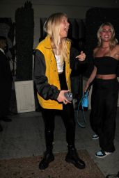 Josie Canseco Wearing a White Crop  Leather Pants and Yellow Jacket at Delilah in West Hollywood 07 09 2022   - 78