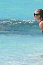 Khloe Kardashian in a Black Swimsuit - Turks and Caicos 07/03/2022