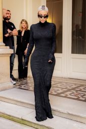 Kim Kardashian - Arrives at the Balenciaga Fashion Show in Paris 07/06/2022
