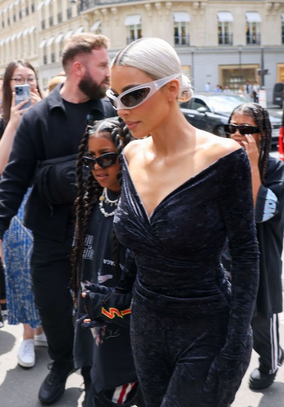 Kim Kardashian  at the Balenciaga Fashion Show in Paris 07/06/2022