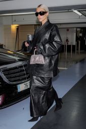Kim Kardashian in an All-Leather Ensemble - Paris Fashion Week 07/06/2022