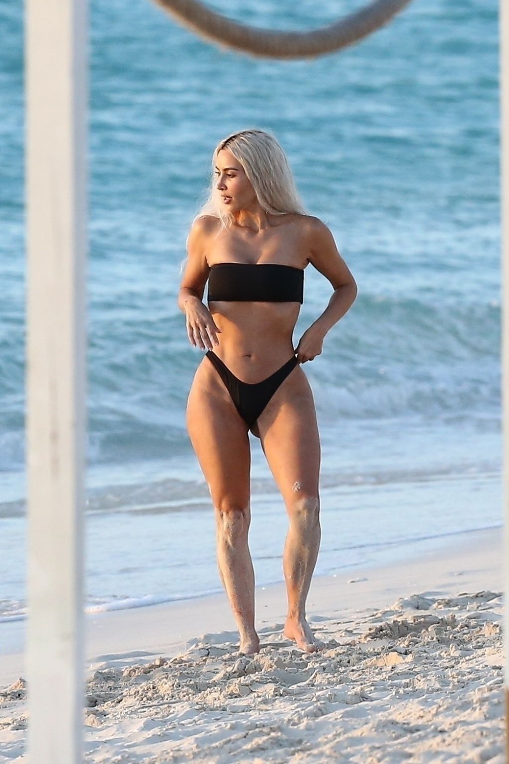 Kim Kardashian black bikini