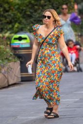 Kimberley Walsh in a Floral Print Dress and Sandals 07 19 2022   - 41