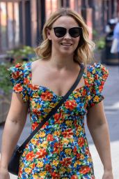 Kimberley Walsh in a Floral Print Dress and Sandals 07 19 2022   - 53