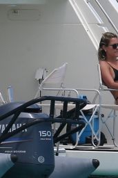 Kristin Cavallari in a Black Bikini in Turks and Caicos 07/04/2022