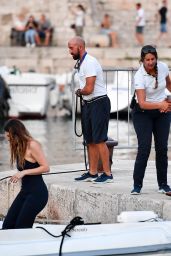 Lake Bell and Chris Rock   Exploring and Sightseeing in the Old City Harbor of Dubrovnik 07 22 2022   - 1