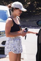 Lucy Hale in a Crop Top and Shorts - LA 07/06/2022