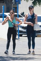 Lucy Hale in Gym Ready Outfit in Studio City 07/01/2022