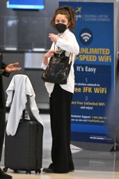 Margaret Qualley at JFK Airport in New York 07/25/2022