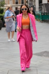 Myleene Klass in an Orange Crop Top and Pink Trouser Suit   London 07 01 2022   - 53