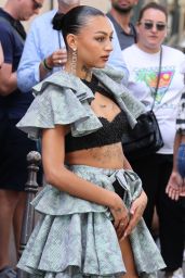 Ogee Wearing a Viktor & Rolf Dress and Vicious Earrings - Paris 07/06/2022