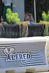 Samara Weaving at Alfred Coffee in West Hollywood 07/25/2022