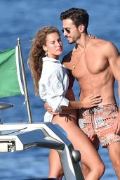 Sarah Lea Danolic With Andrea Damante on a Boat in Portofino 06/30/2022