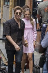Tilly Keeper and Lukas Gage - Netflix Series "You" Set in London 07/14/2022