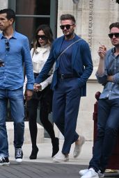 Victoria Beckham and David Beckham at Le Bristol Hotel in Paris 07/03/2022