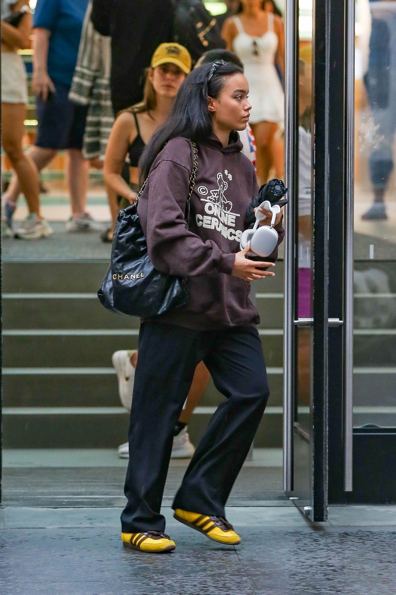 Whitney Peak in a Brown Oversized Hoodie and a Chanel Bag - New York 07 ...