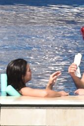 Addison Rae in a Green Bikini With Her Boyfriend Omer Fedi in Portofino 08/17/2022