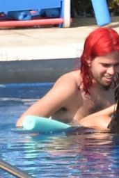 Addison Rae in a Green Bikini With Her Boyfriend Omer Fedi in Portofino 08/17/2022
