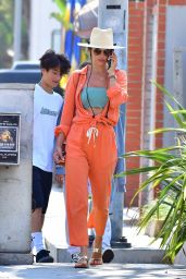 Alessandra Ambrosio in an Orange Outfit   Malibu 08 25 2022   - 78