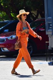 Alessandra Ambrosio in an Orange Outfit   Malibu 08 25 2022   - 19