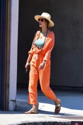 Alessandra Ambrosio in an Orange Outfit   Malibu 08 25 2022   - 67