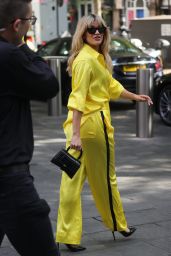 Ashley Roberts in Yellow Outfit in London 08/04/2022